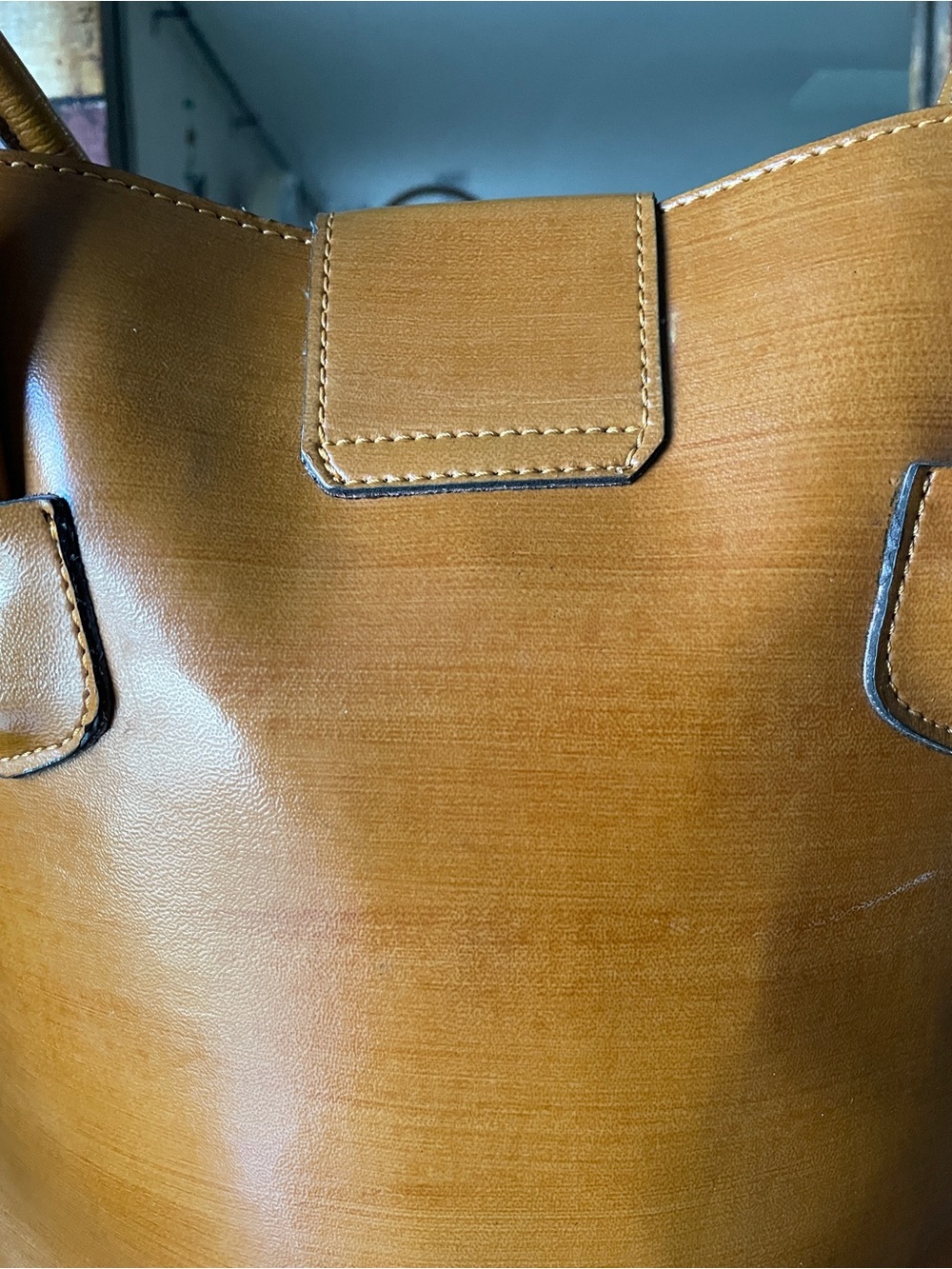 Classic Tan Leather Tote Bag - Bokung Collection - Picture 7 of 16